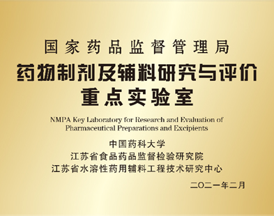 國家藥品監(jiān)督管理局藥物制劑及輔料研究評價重點(diǎn)實(shí)驗(yàn)室